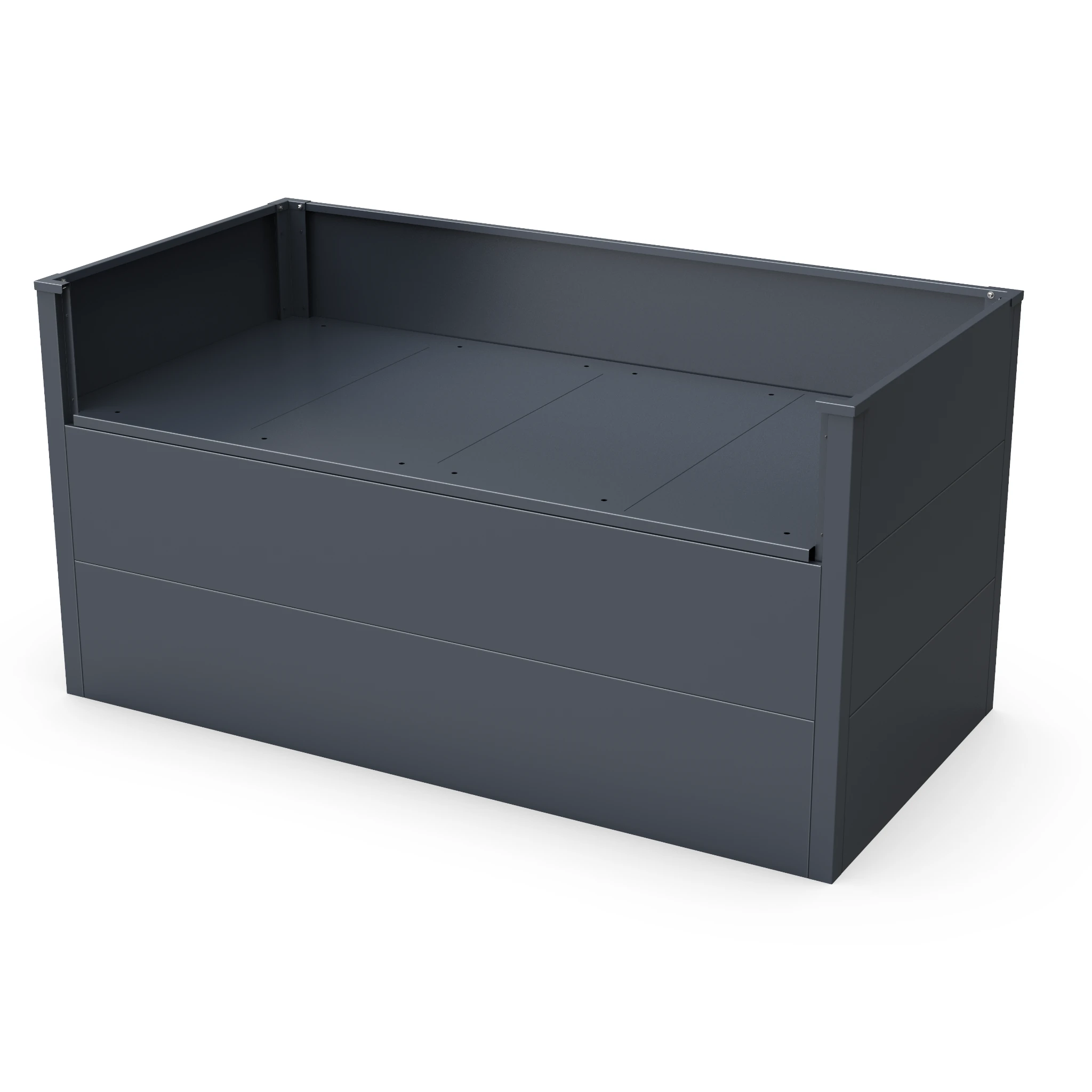 Hochbeet UrbanGrow L Anthrazit Grau zur Bepflanzung von Gemüse und Kräutern im Garten