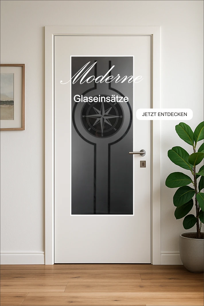 Glaseinsatz aus ESG Motivglas für Türen