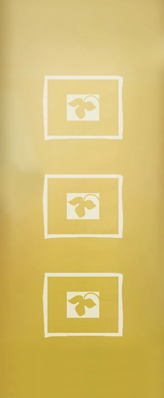 Glaseinsatz aus ESG Klarglas 4 mm mit Sandstrahlmotiv Leef für Türen nach Maß