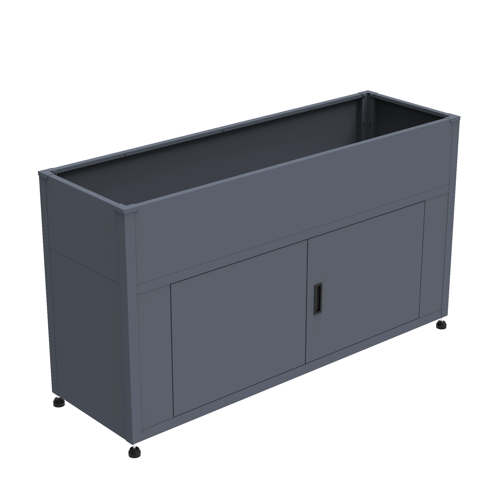 Hochbeet UrbanGrow L-Space anthrazit Grau zur Bepflanzung von Gemüse und Kräutern im Garten