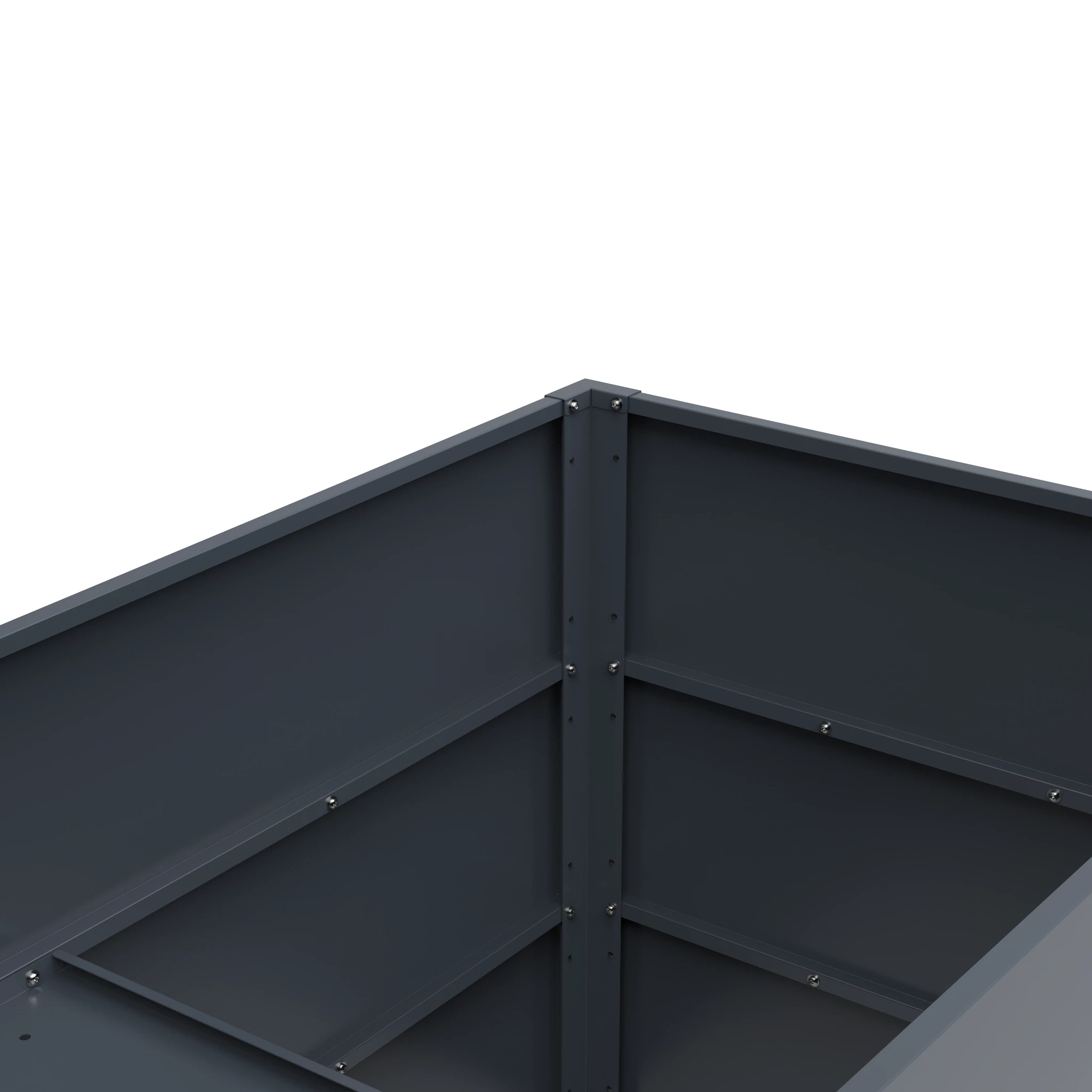 Hochbeet UrbanGrow L Anthrazit Grau zur Bepflanzung von Gemüse und Kräutern im Garten