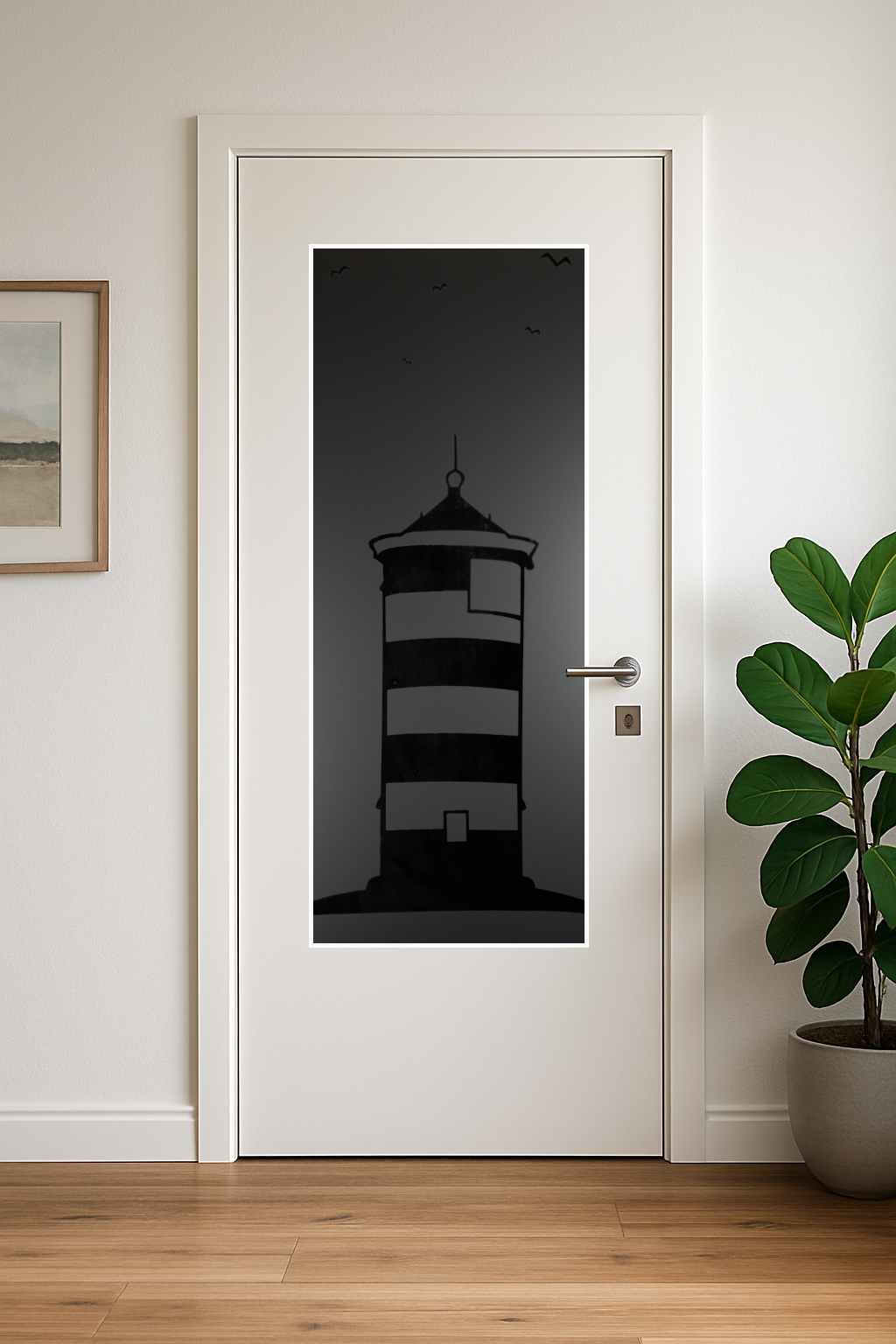 Glaseinsatz Motiv  "kleiner Leuchtturm"