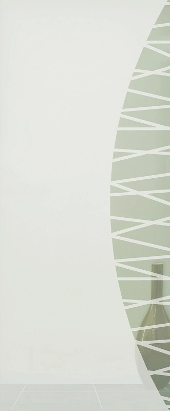 Glaseinsatz aus ESG Klarglas 4 mm mit Sandstrahlmotiv Crossbow für Türen nach Maß