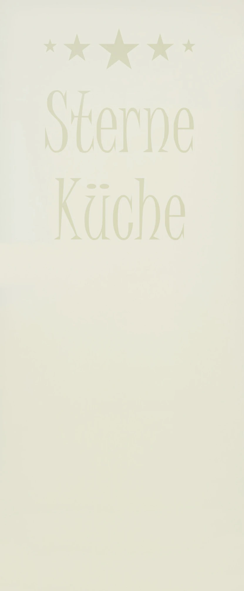 Pendeltür aus Glas mit Motiv Sterneküche als moderne Innentür