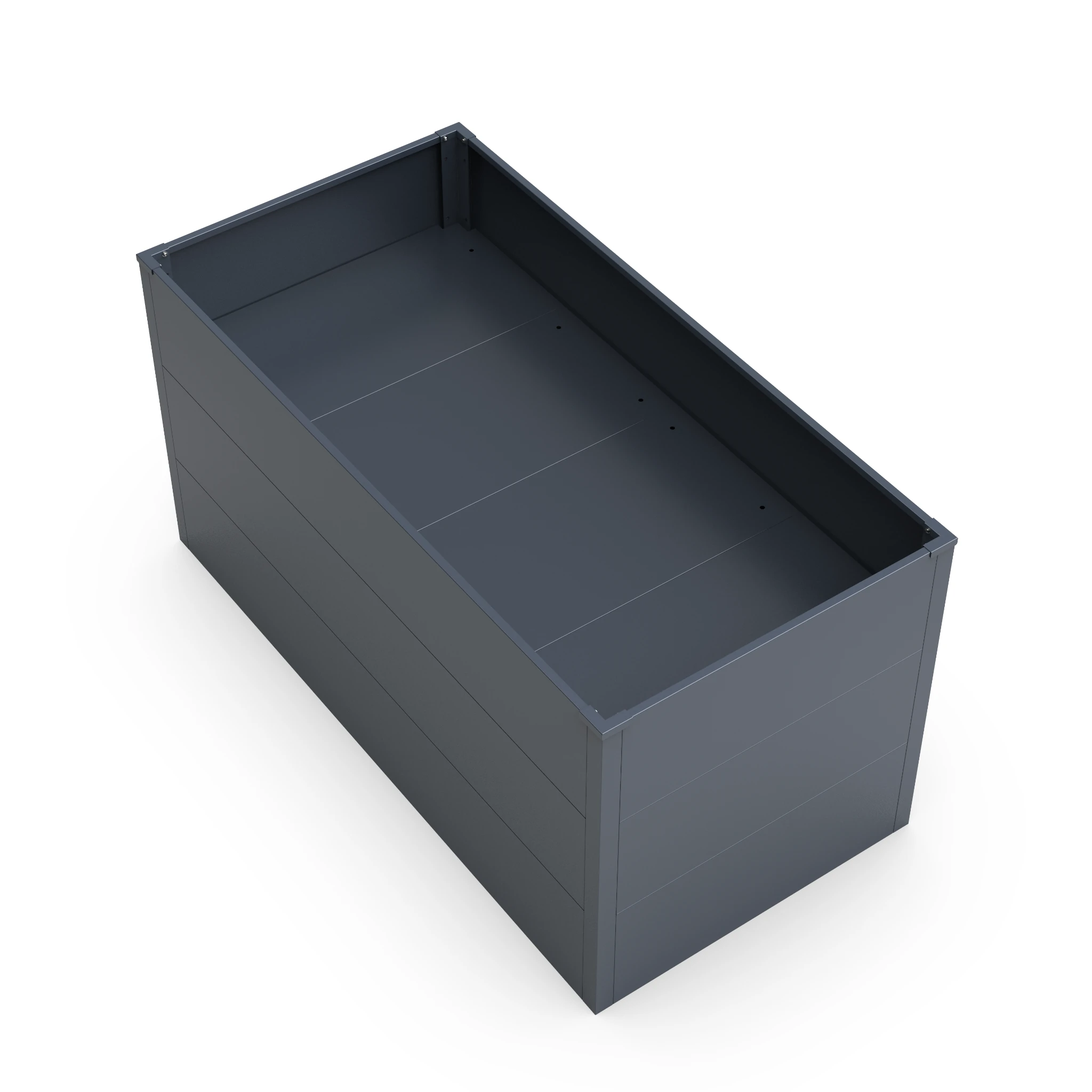 Hochbeet UrbanGrow L Anthrazit Grau zur Bepflanzung von Gemüse und Kräutern im Garten