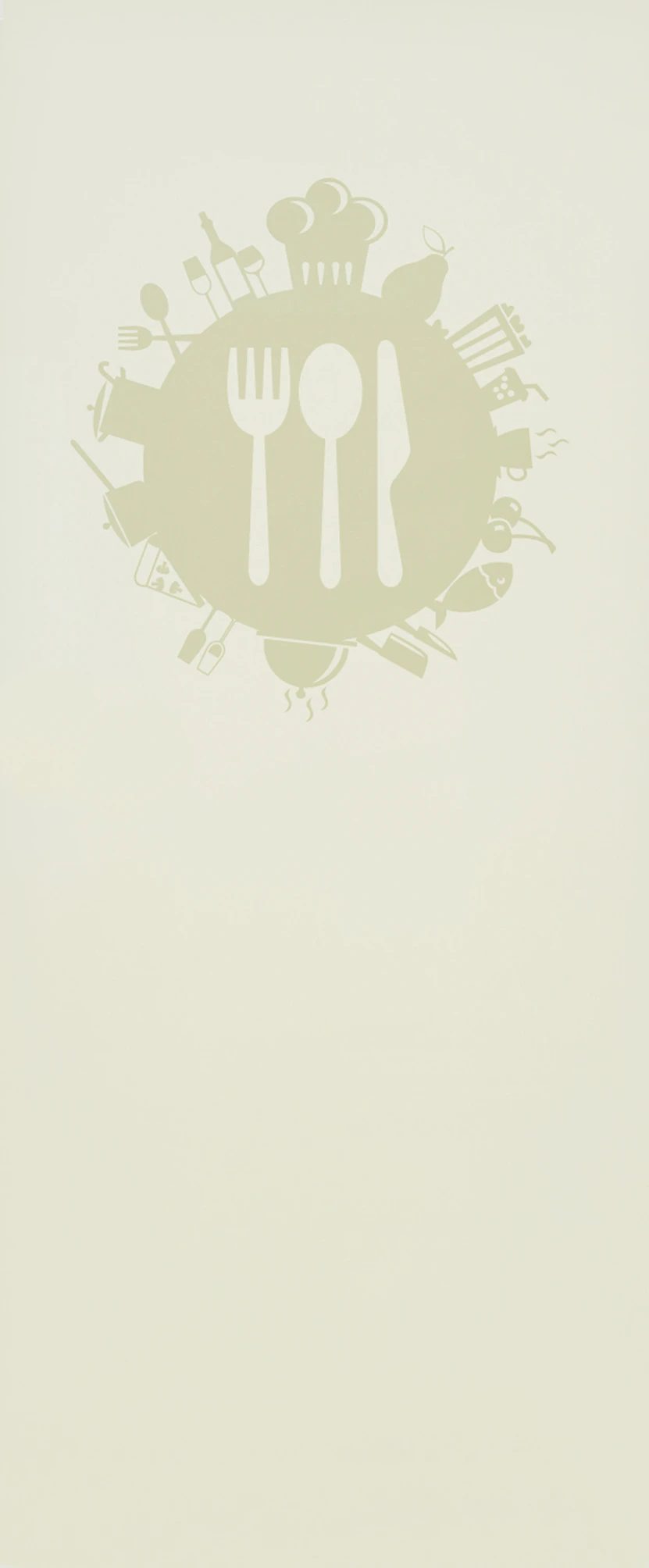 Pendeltür aus Glas mit Motiv Foodplanet als moderne Innentür