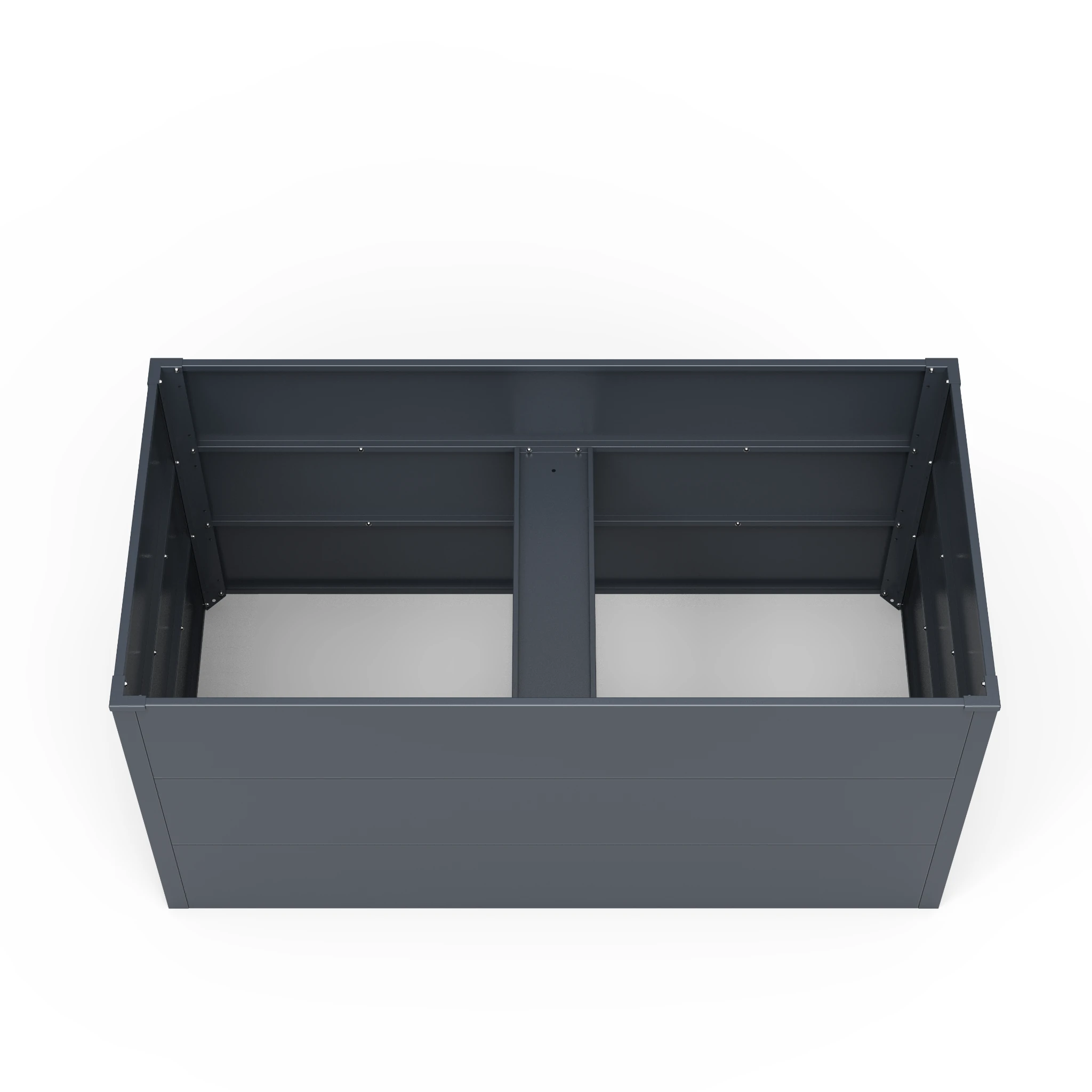 Hochbeet UrbanGrow L Anthrazit Grau zur Bepflanzung von Gemüse und Kräutern im Garten