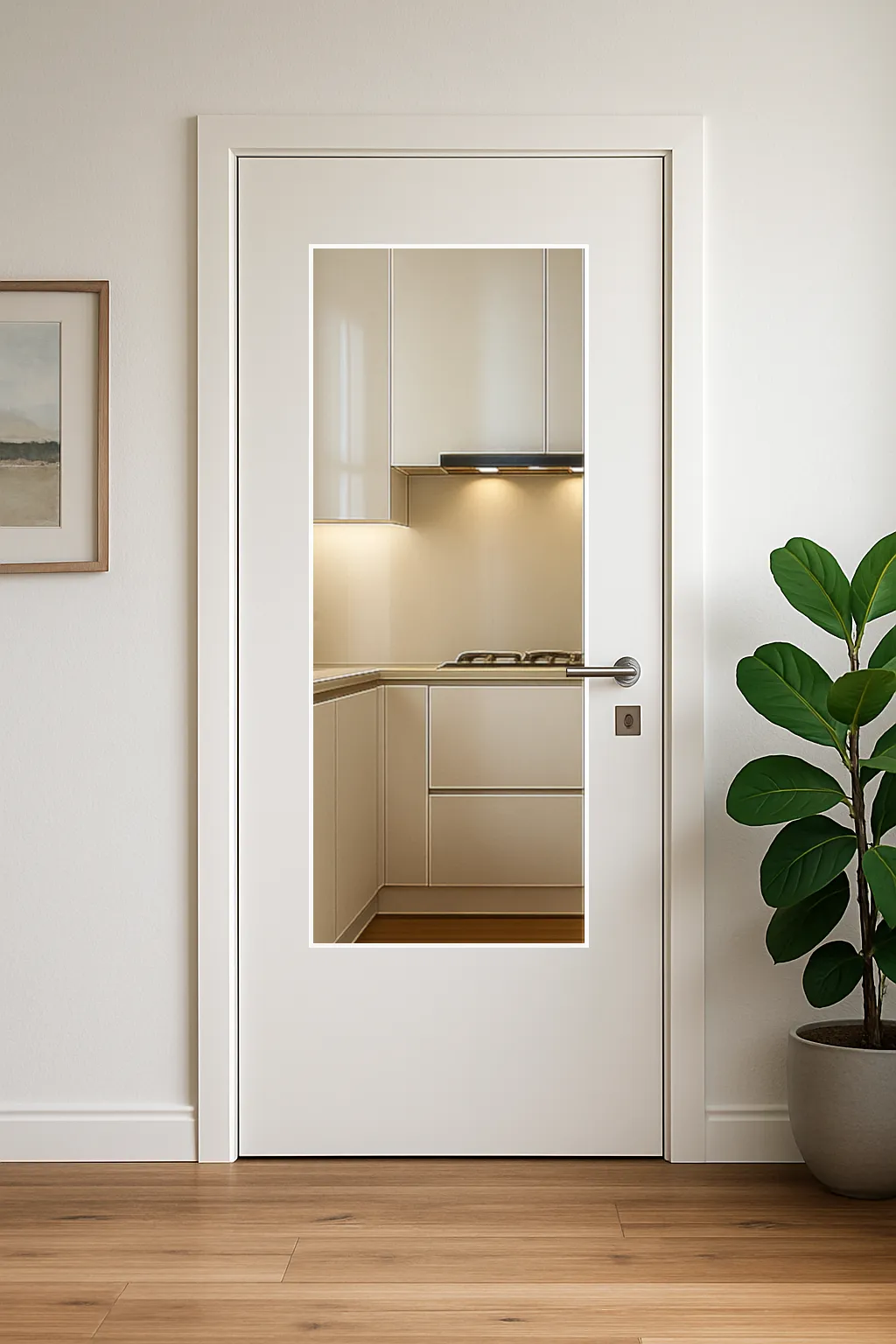 Glaseinsatz aus ESG Klarglas 4 mm für Türen nach Maß