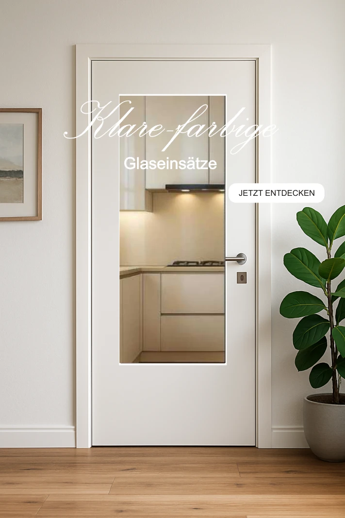 Glaseinsatz aus ESG Klarglas farbiges Glas für Türen