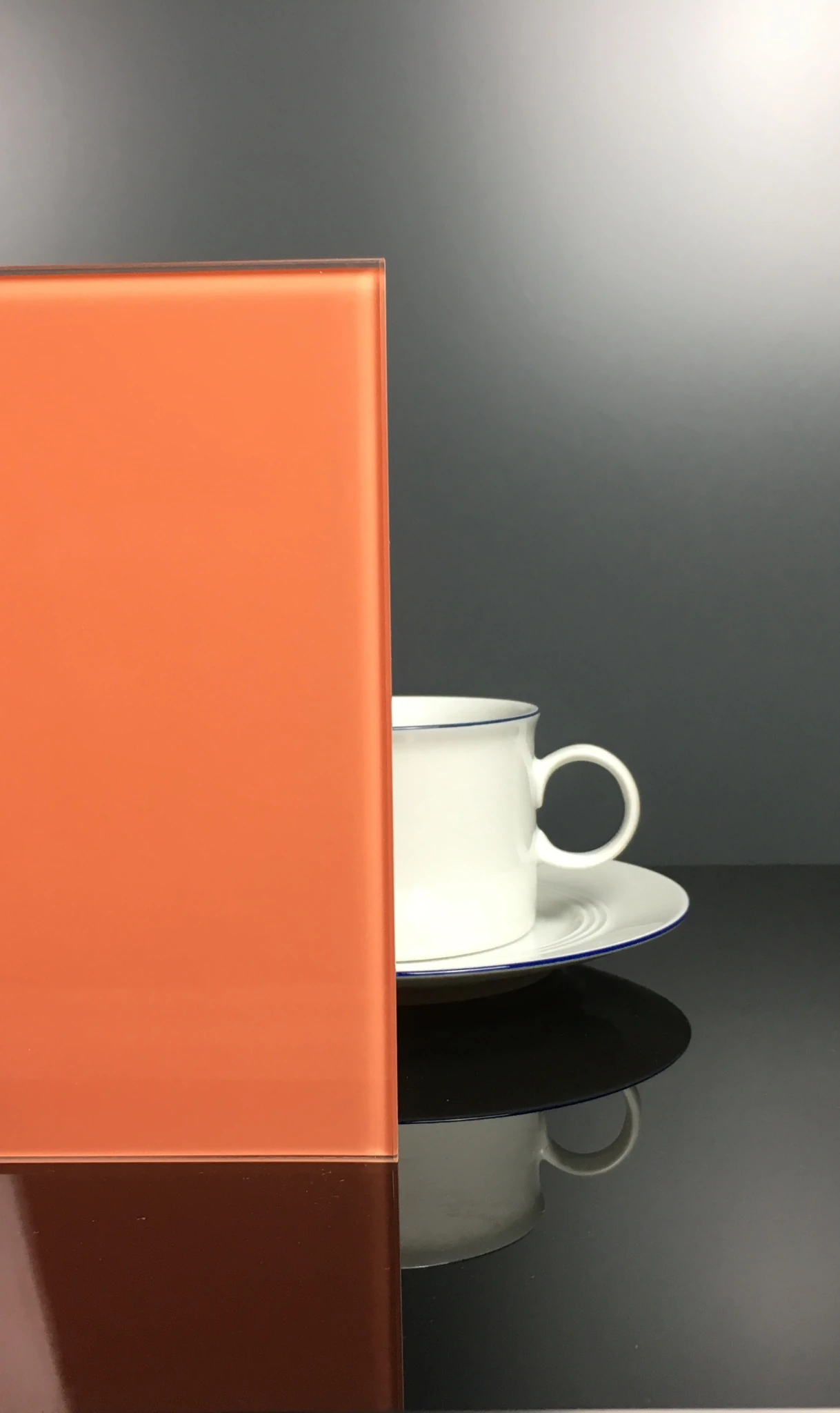 Küchenrückwand aus ESG Glas in Terracotta Rot in 4 mm, 6 mm oder 8 mm nach Maß gefertigt