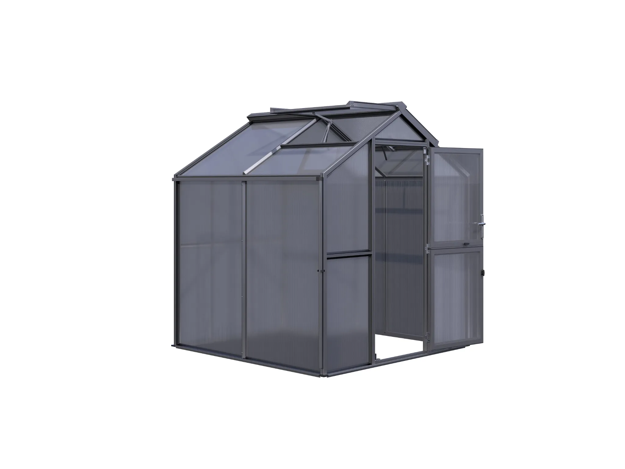 Gewächshaus aus Aluminium und Kunststoff HKP als langlebiges Gewächshaus Galant II für Gartenpflanzen