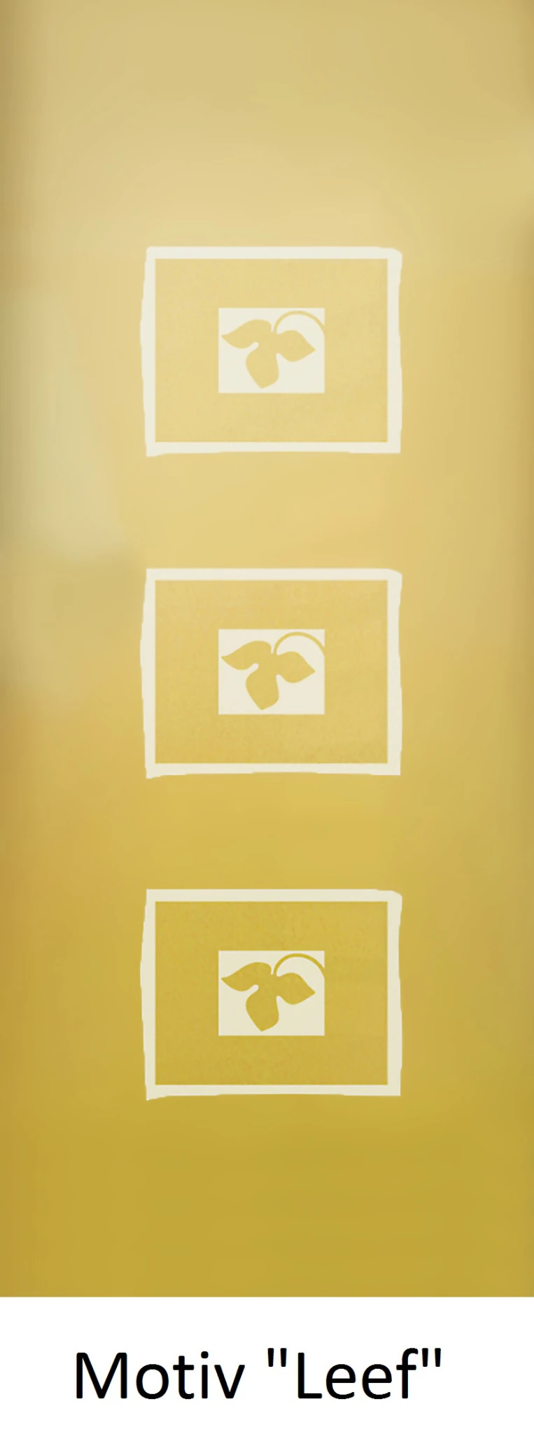 Schiebetür aus ESG Klarglas 8 mm mit Sandstrahlmotiv Leef für Innenräume nach Maß gefertigt