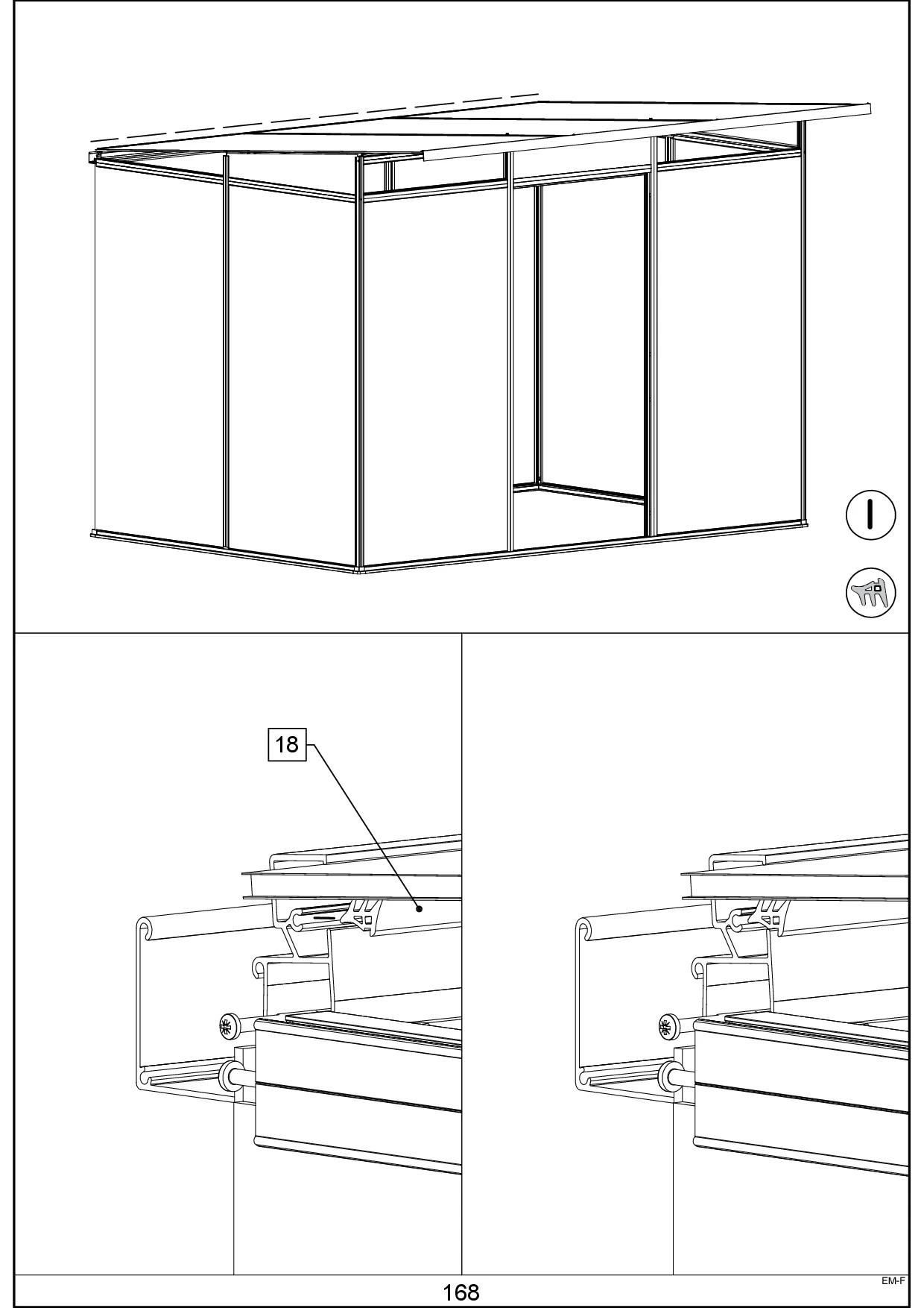 Keildichtung 8–10 mm als Dichtprofil für Gewächshaus-Verglasung