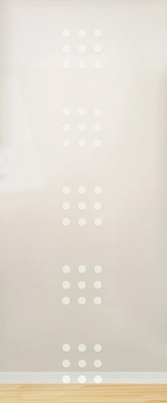 Glaseinsatz aus ESG Klarglas 4 mm mit Sandstrahlmotiv Dots für Türen nach Maß