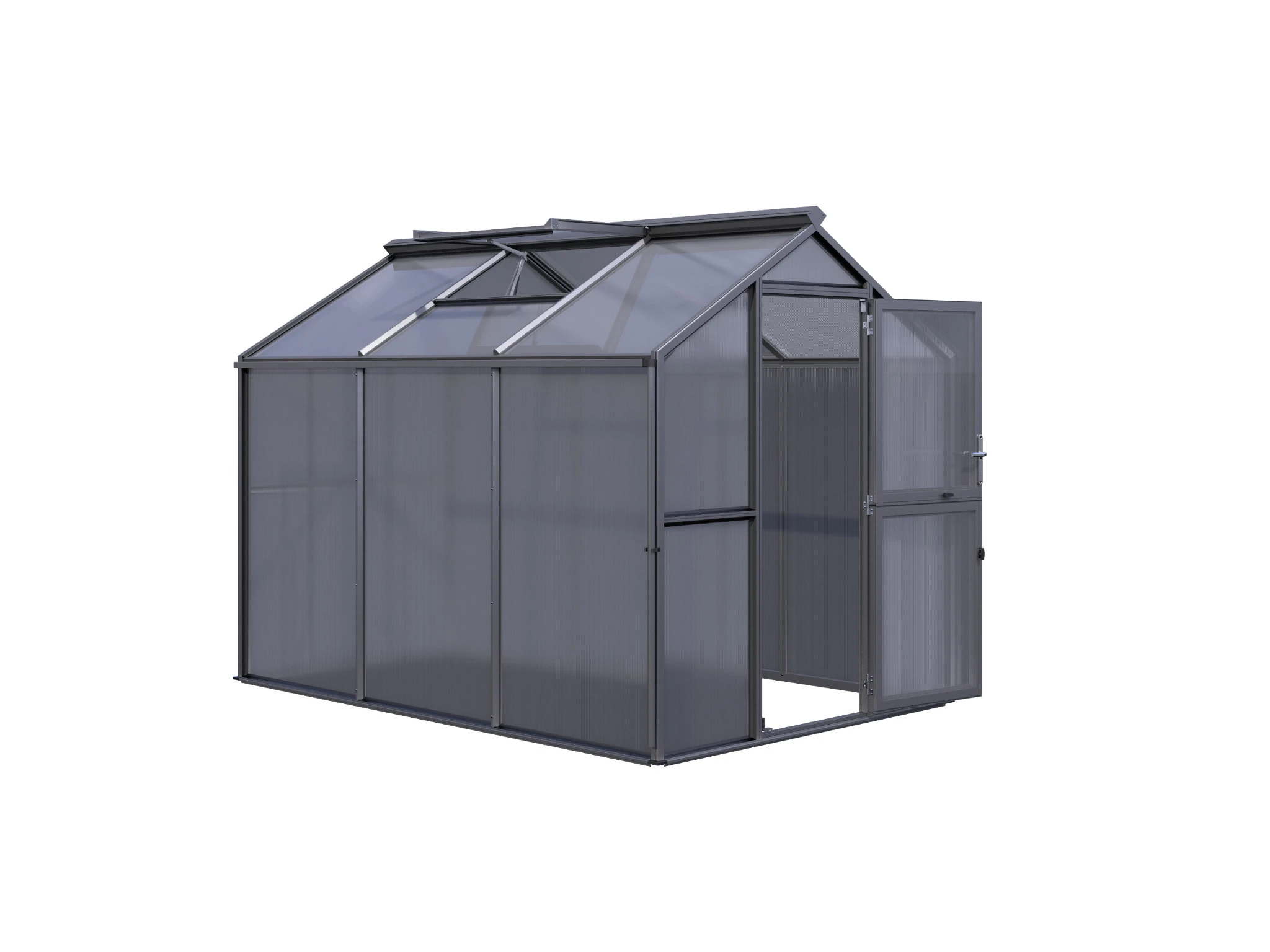 Gewächshaus aus Aluminium und Kunststoff HKP als langlebiges Gewächshaus Novum III für Gartenpflanzen