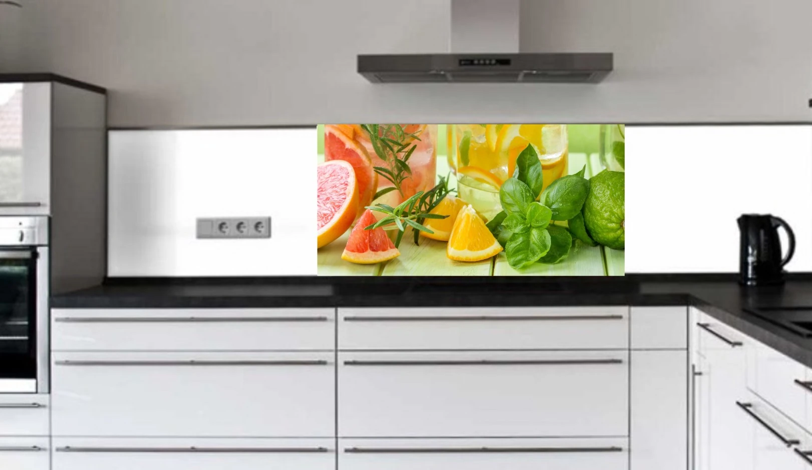 Küchenrückwand aus ESG Glas Glasbild mit Motiv Obst in 4 mm, 6 mm oder 8 mm nach Maß gefertigt