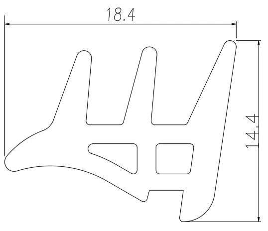 Keildichtung 8–10 mm als Dichtprofil für Gewächshaus-Verglasung