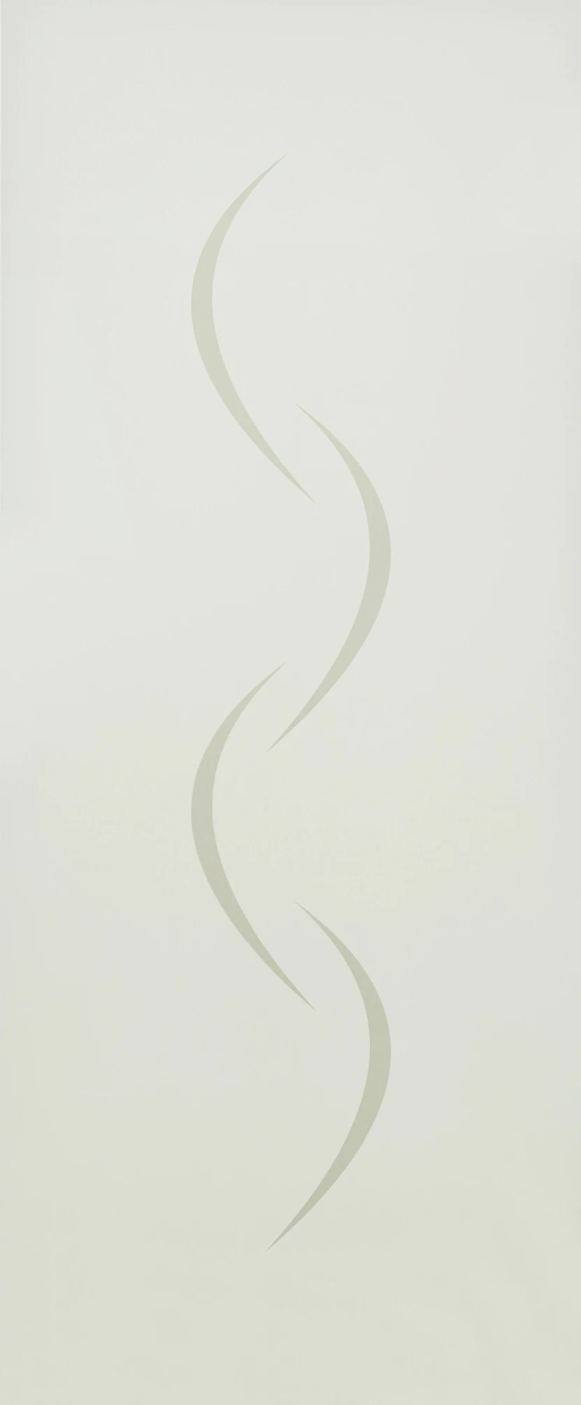 Pendeltür aus Glas mit Motiv Wave als moderne Innentür