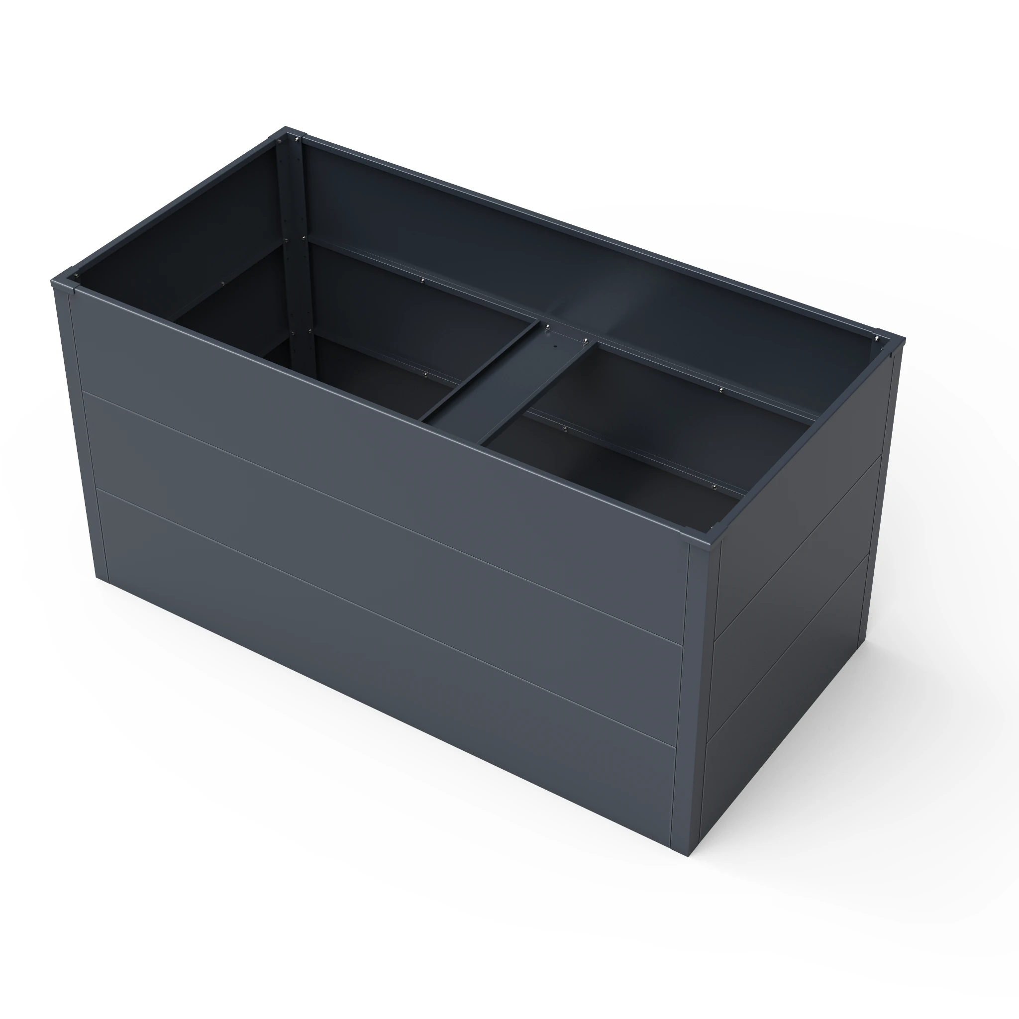 Hochbeet UrbanGrow L Anthrazit Grau zur Bepflanzung von Gemüse und Kräutern im Garten