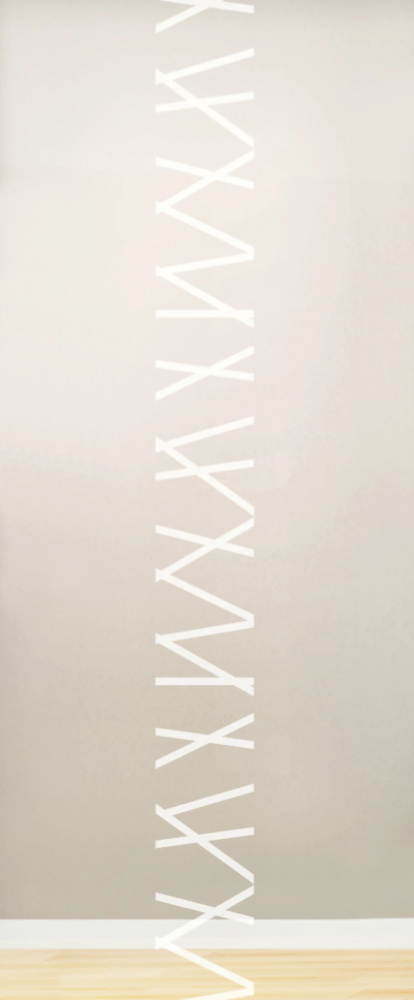 Pendeltür aus Glas mit Motiv Mikado als moderne Innentür