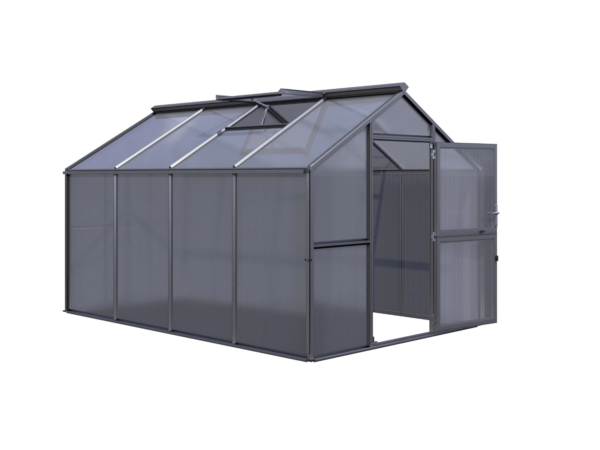 Gewächshaus aus Aluminium und Kunststoff HKP als langlebiges Gewächshaus Galant IV für Gartenpflanzen