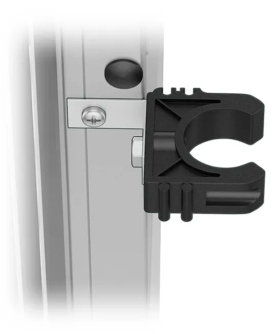 Fallrohrschelle 32 mm in schwarz zur Befestigung von Fallrohren