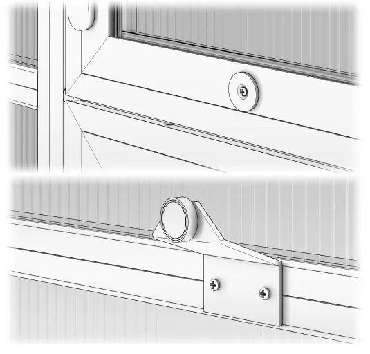 Magnetischer Türfeststeller in pressblank zur Fixierung von Gewächshaustüren