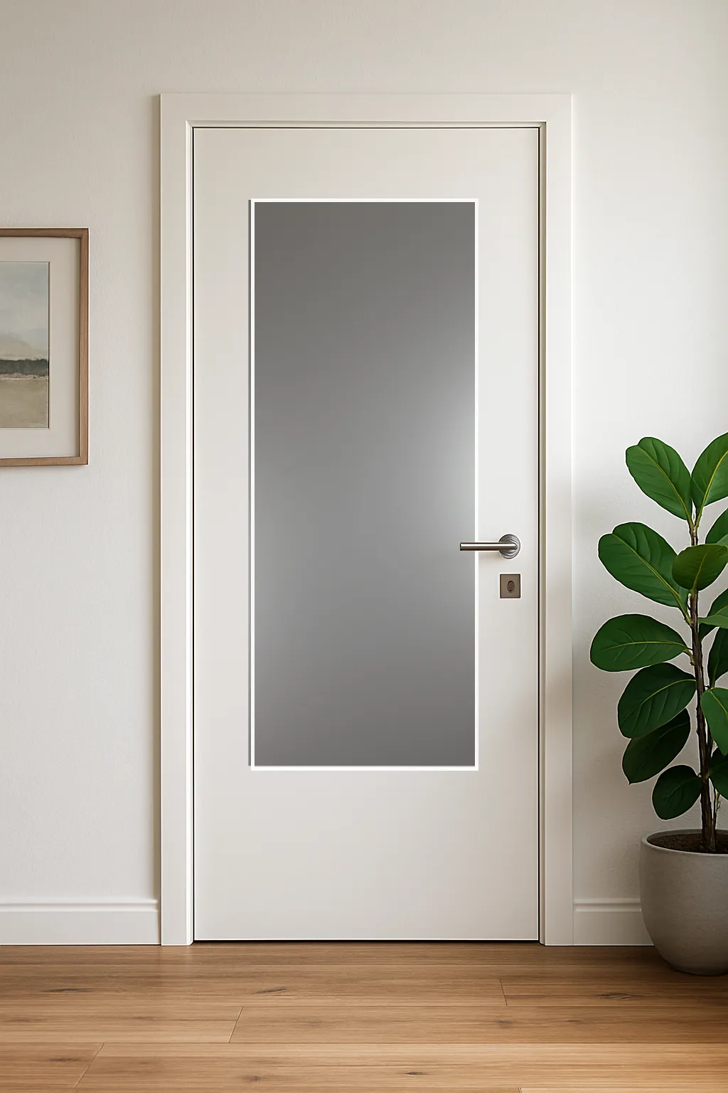 Glaseinsatz satiniert 4mm weiß