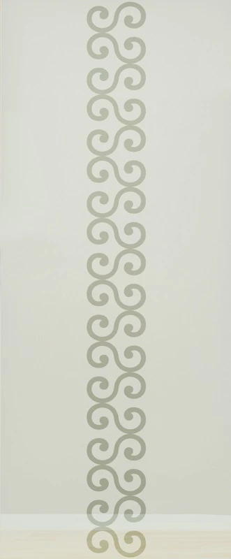 Glaseinsatz aus ESG Klarglas 4 mm mit Sandstrahlmotiv Schwung für Türen nach Maß