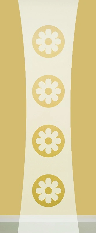 Glaseinsatz aus ESG Klarglas 4 mm mit Sandstrahlmotiv Buttercup für Türen nach Maß