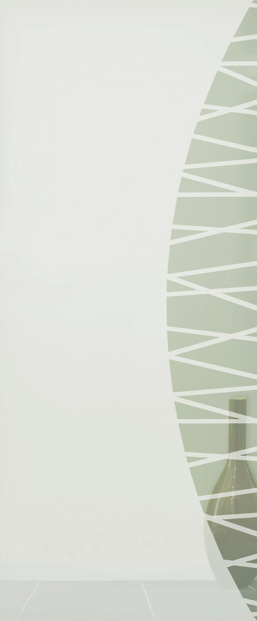 Pendeltür aus Glas mit Motiv Crossbow als moderne Innentür