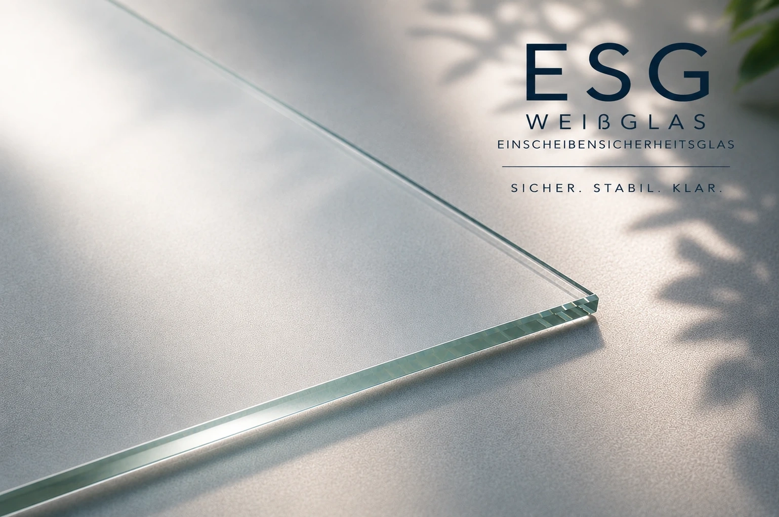 ESG Weißglas Einscheibensicherheitsglas 8 mm nach Maß gefertigt