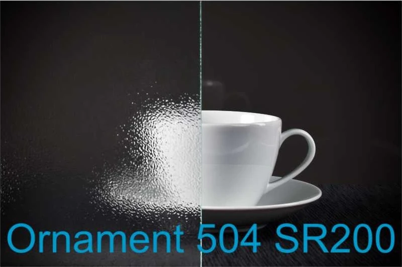 Glaspendeltür aus ESG Glas Ornamentglas 504 als moderne Innentür
