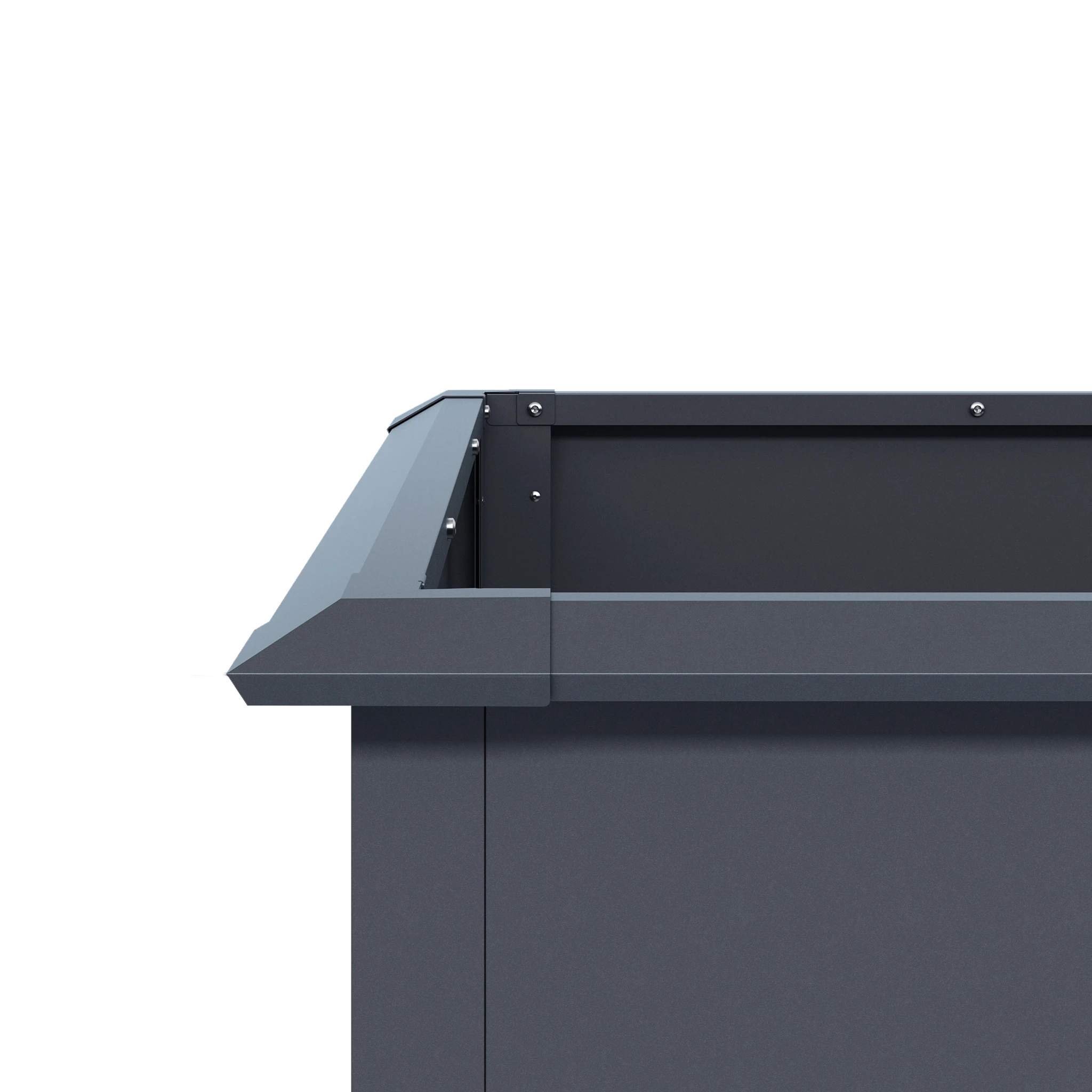 Hochbeet UrbanGrow XL Anthrazit Grau zur Bepflanzung von Gemüse und Kräutern im Garten