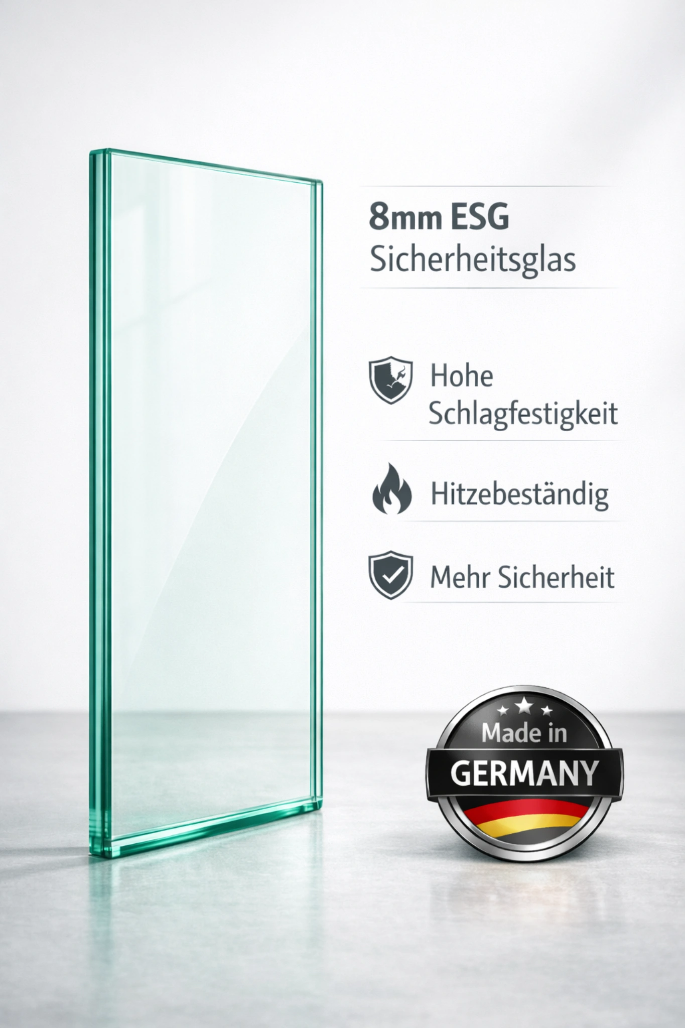 Glasdusche Nischenlösung mit Drehtür als Duschabtrennung