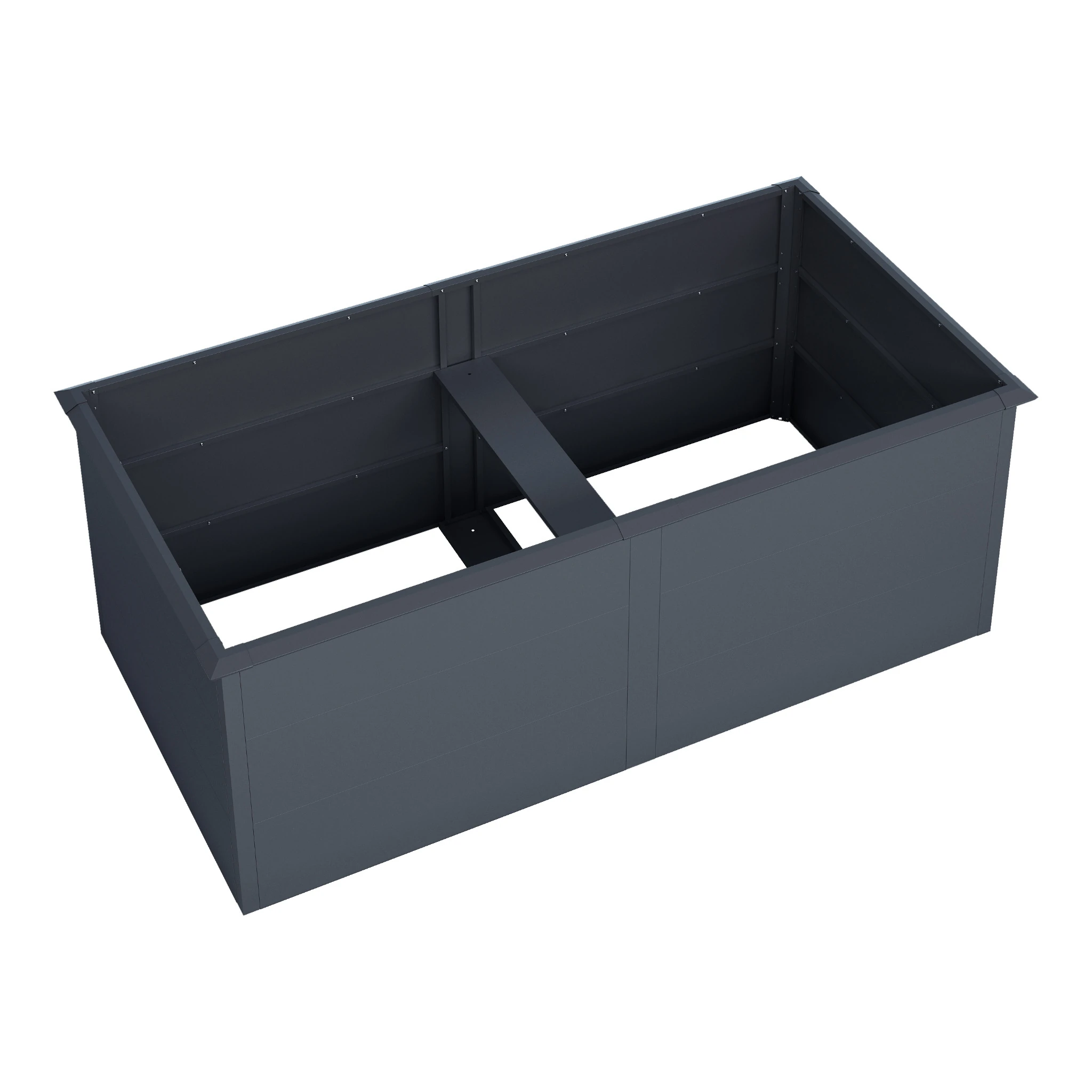 Hochbeet UrbanGrow XL Anthrazit Grau zur Bepflanzung von Gemüse und Kräutern im Garten