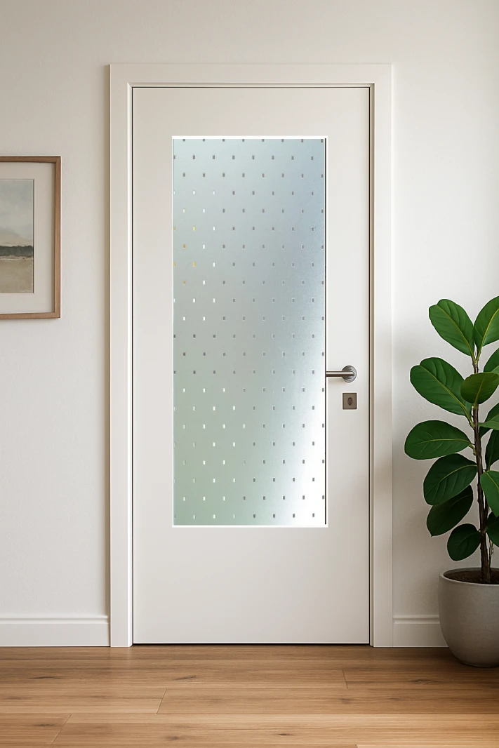 Glaseinsatz aus ESG Designglas 4 mm Madras Pave für Türen nach Maß