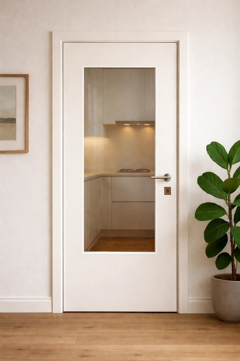 Glaseinsatz aus ESG grau Glas 4 mm für Türen nach Maß