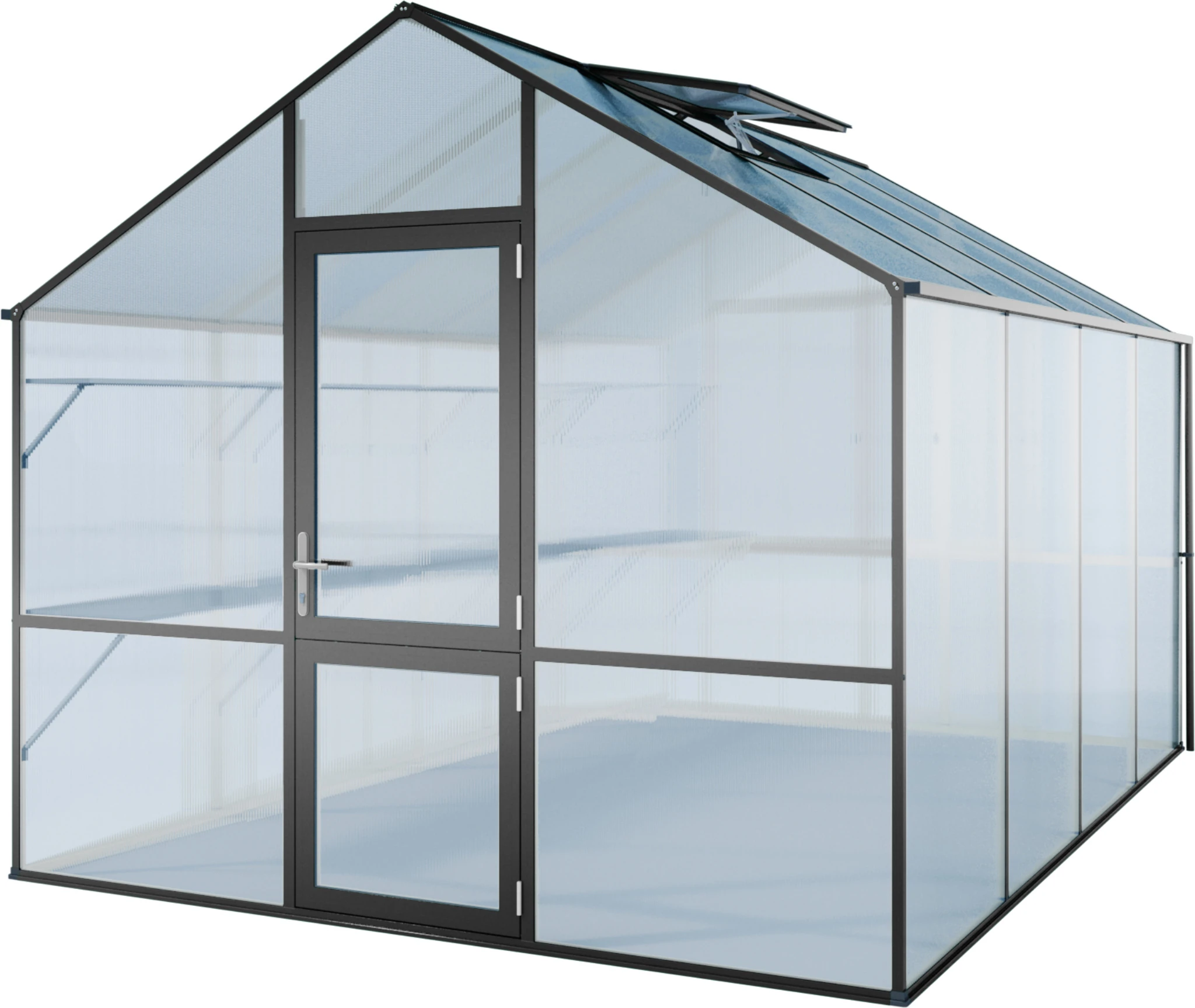 Gewächshaus aus Aluminium und Kunststoff HKP als langlebiges Gewächshaus Lilie IV für Gartenpflanzen