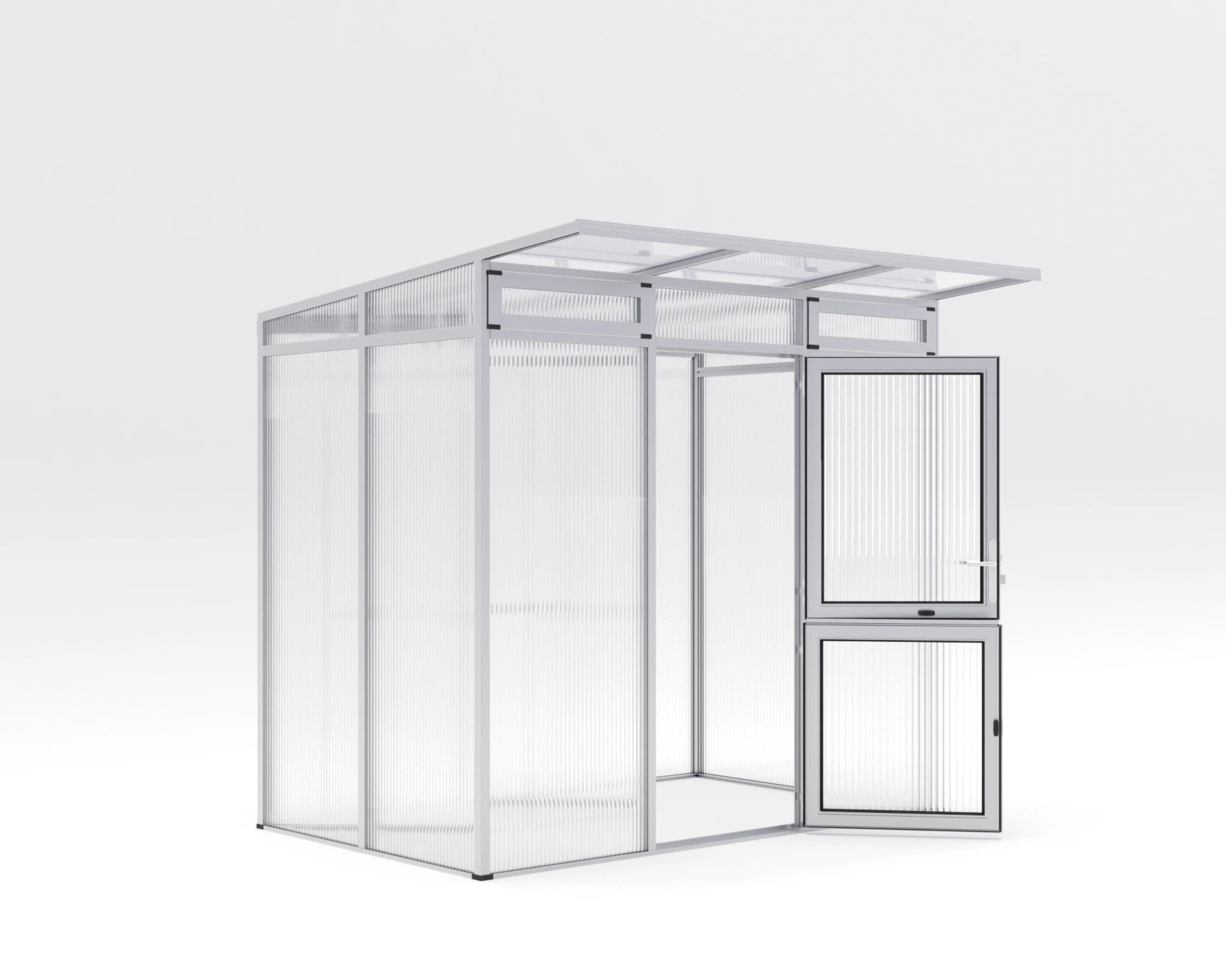 Gewächshaus aus Aluminium und Kunststoff HKP als langlebiges Gewächshaus Santini II small für Gartenpflanzen