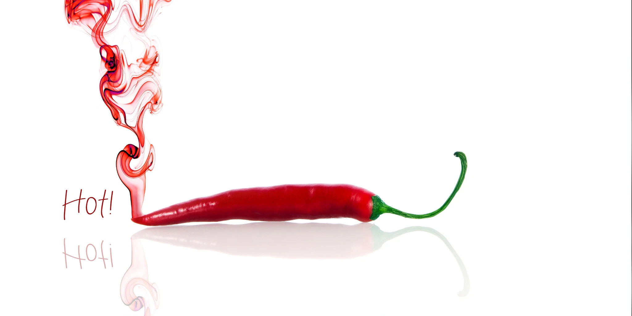 Küchenrückwand aus ESG Glas Glasbild mit Motiv dampfende Peperoni in 4 mm, 6 mm oder 8 mm nach Maß gefertigt